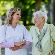 caregiver woman with senior woman